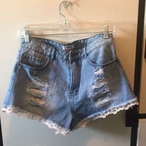 Forever 21 high waisted denim shorts